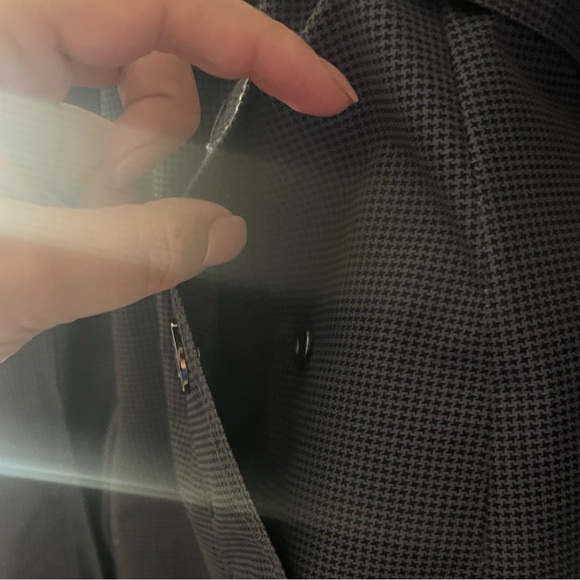 Gray stripes rain trench coat with belt tie - Picture 6 of 9